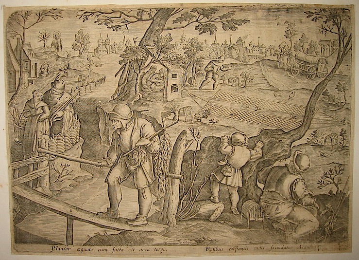 Valeggio Francesco  Planior aequato cum facta est area tergo, Retibus espansis mitis fraudantur Acanthis 1675 Venezia